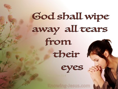 Revelation 21:4 God Shall Wipe Away All Tears From Their Eyes (pink)